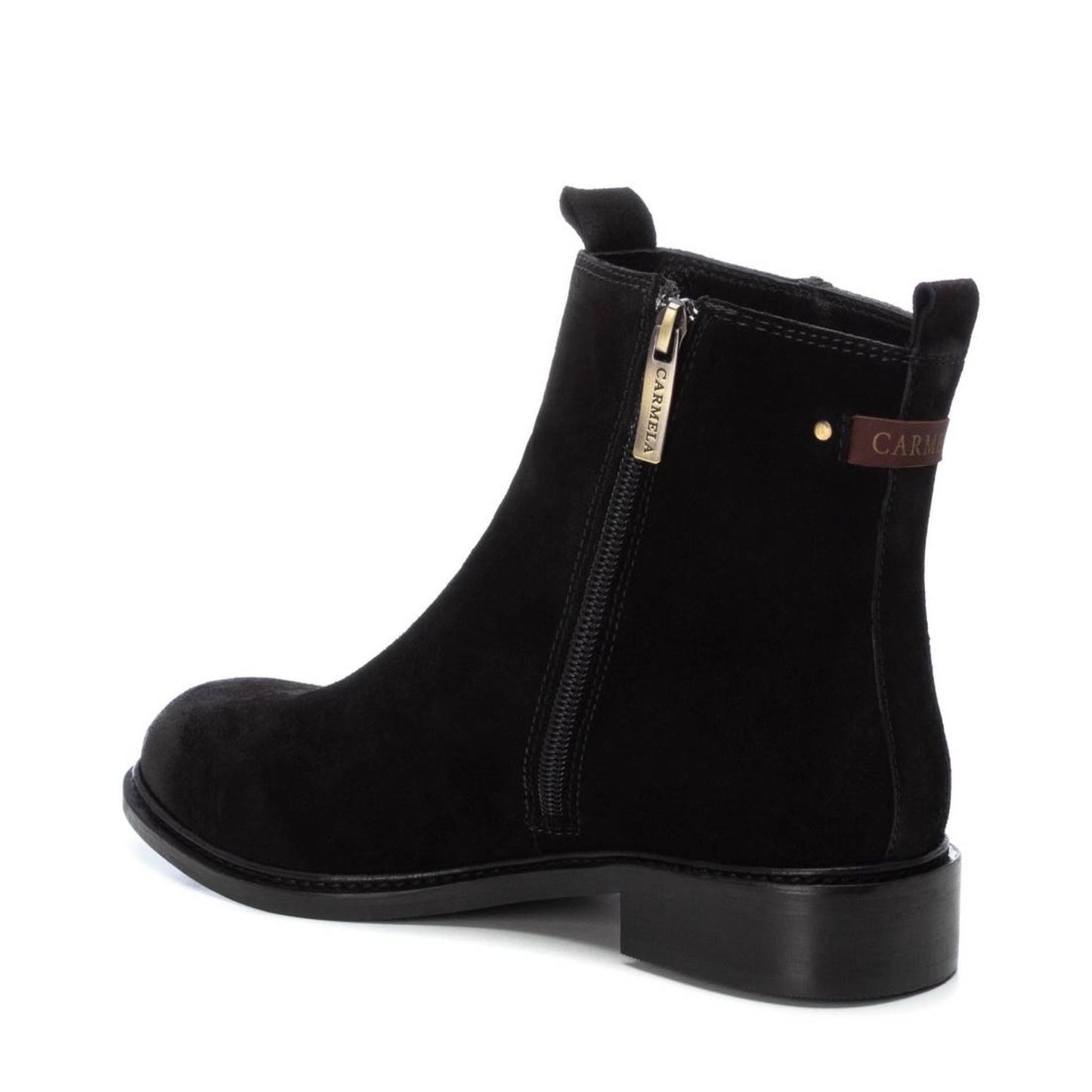 Carmela Black Suede Ankle Boot - 160930