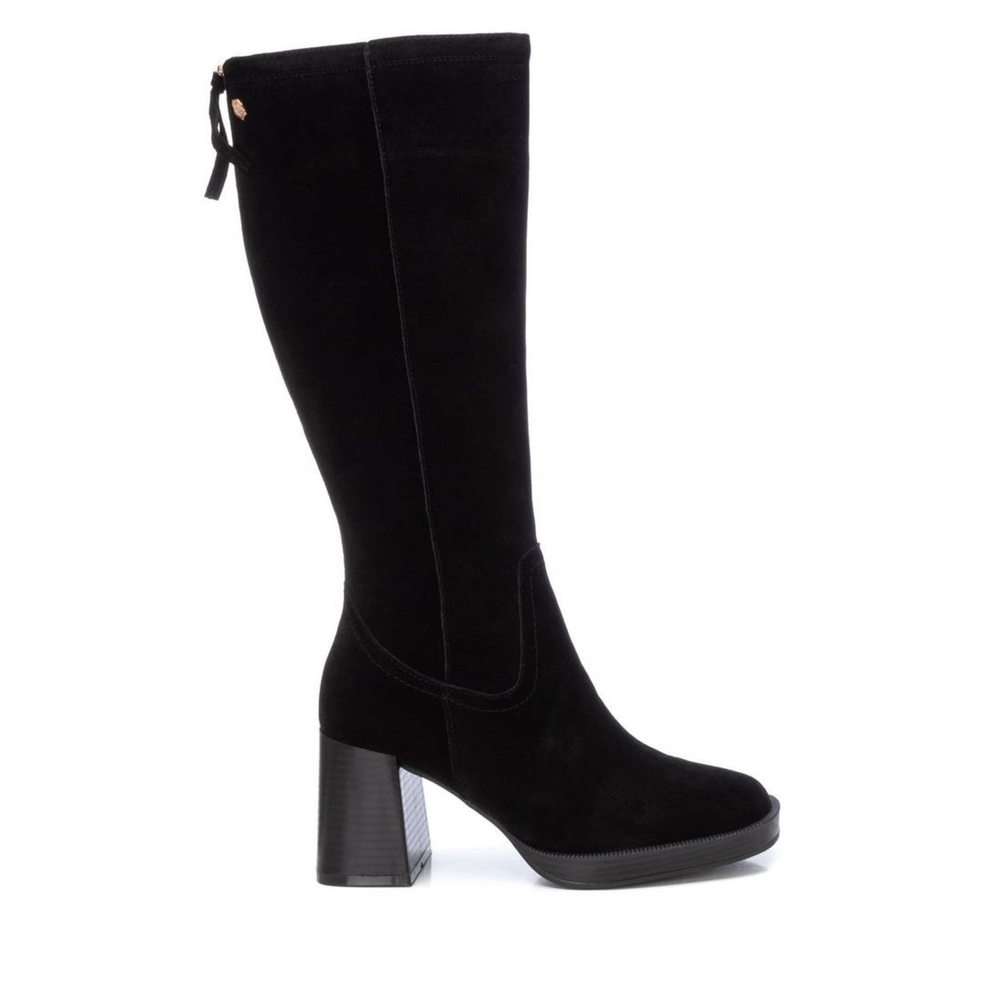 Carmela Black Suede Long Boot - 161217