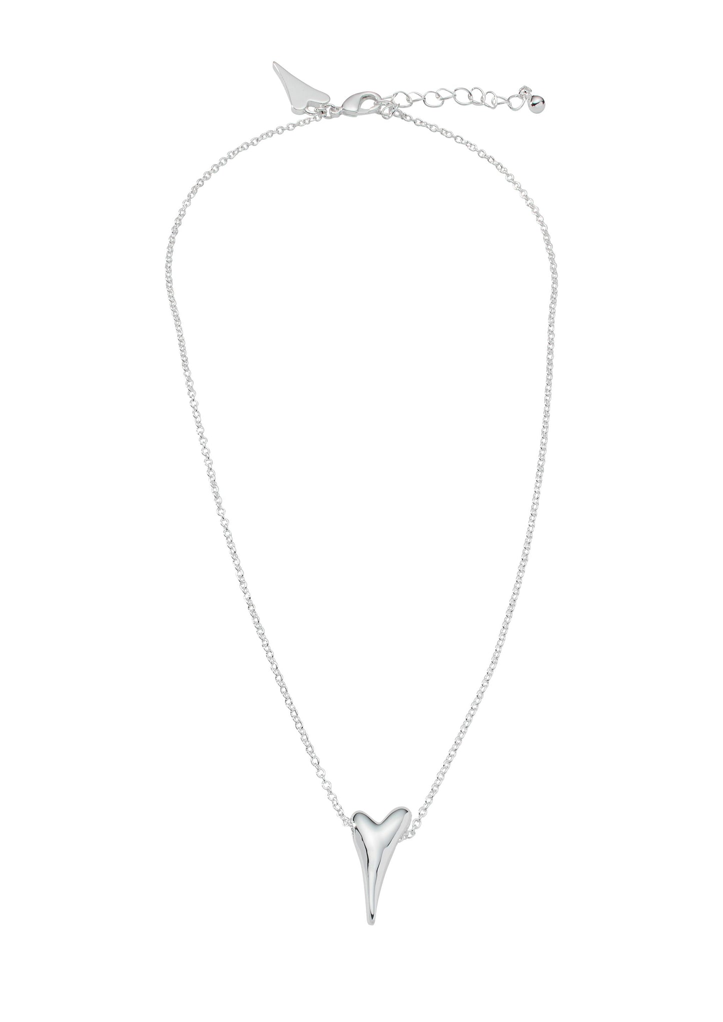 Miss Dee Silver Necklace with Small Solid Heart - 1800630