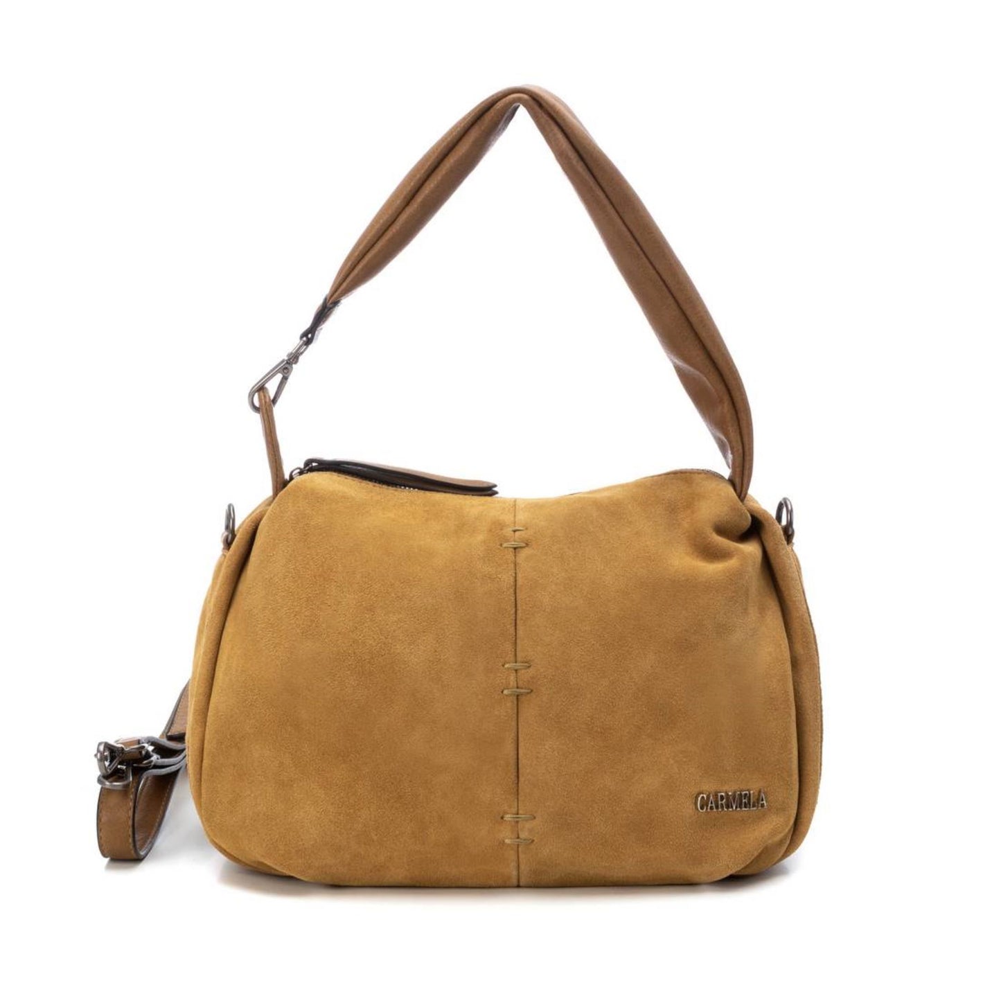 Carmela Mustard Suede/Leather Bag - 186007