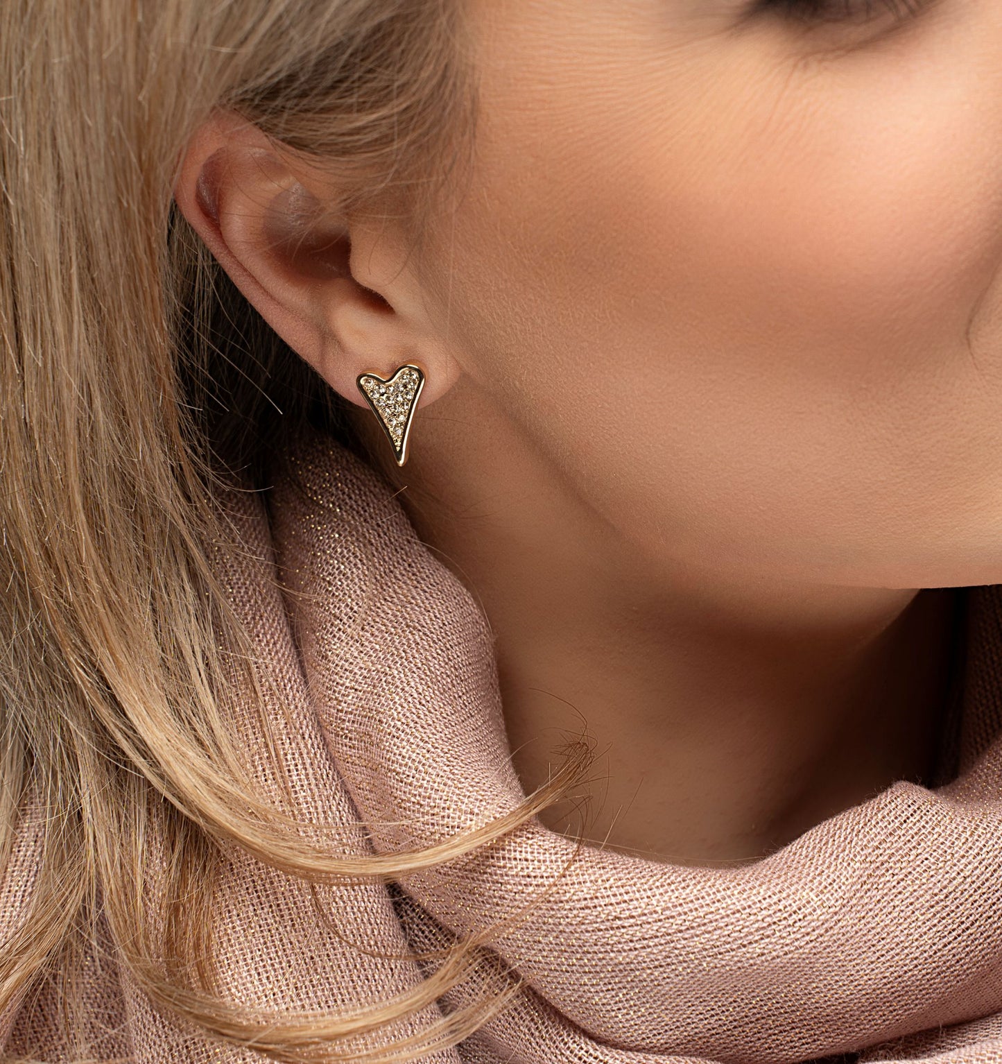 Miss Dee Cubic Zirconia Gold Earring - 1900268