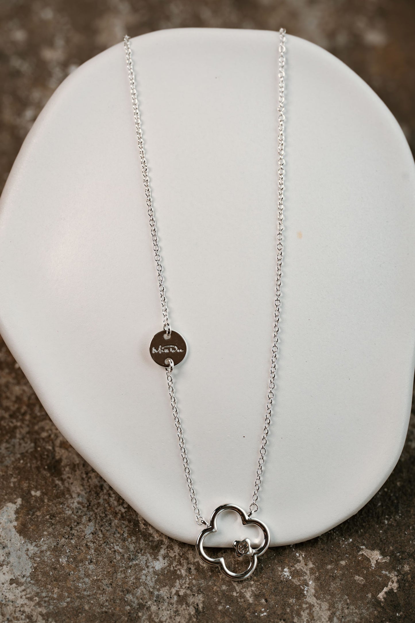 Miss Dee Silver Clover Necklace - 1900422