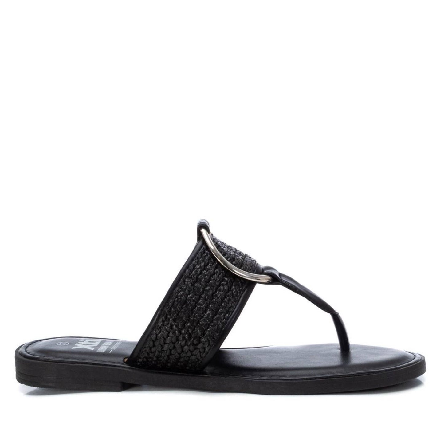 XTI Black Flat Sandal - 44830