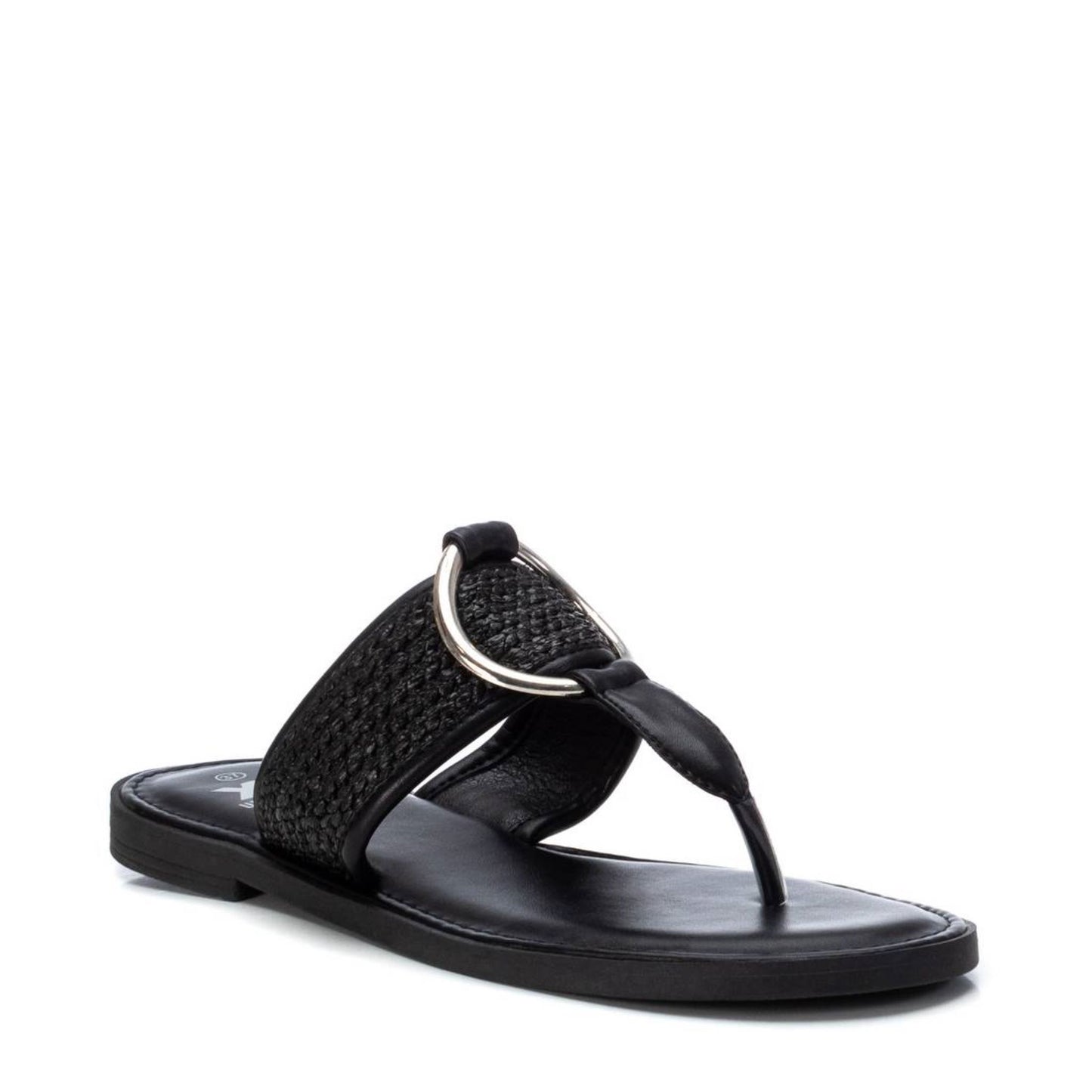 XTI Black Flat Sandal - 44830
