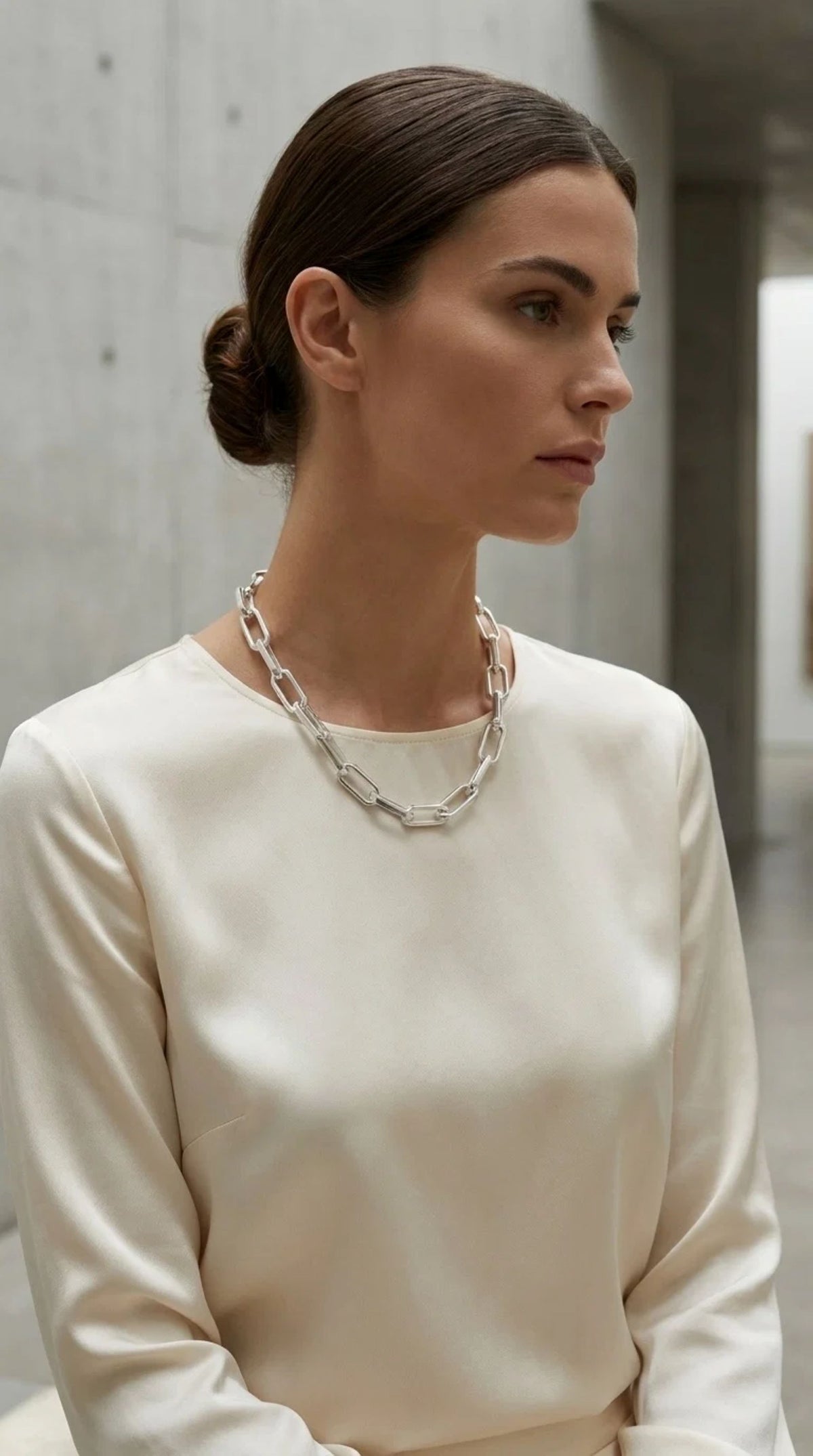 Envy Silver Large Link Necklace