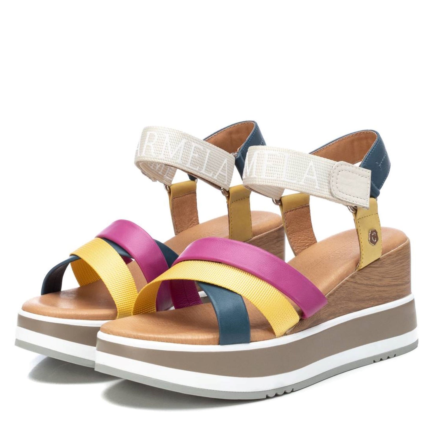 Carmela Multi-Colour Wedge Sandal - 68471