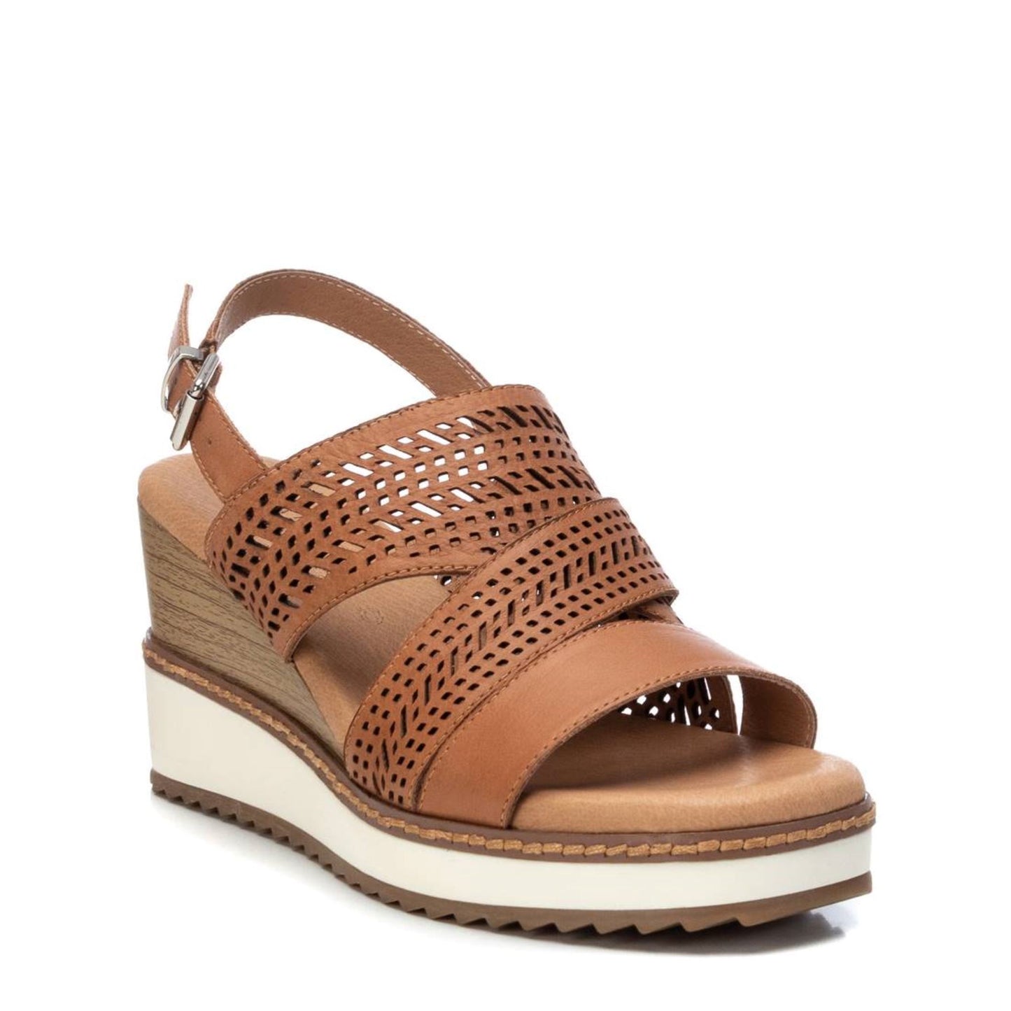 Carmela Camel Wedge Sandal - 68516