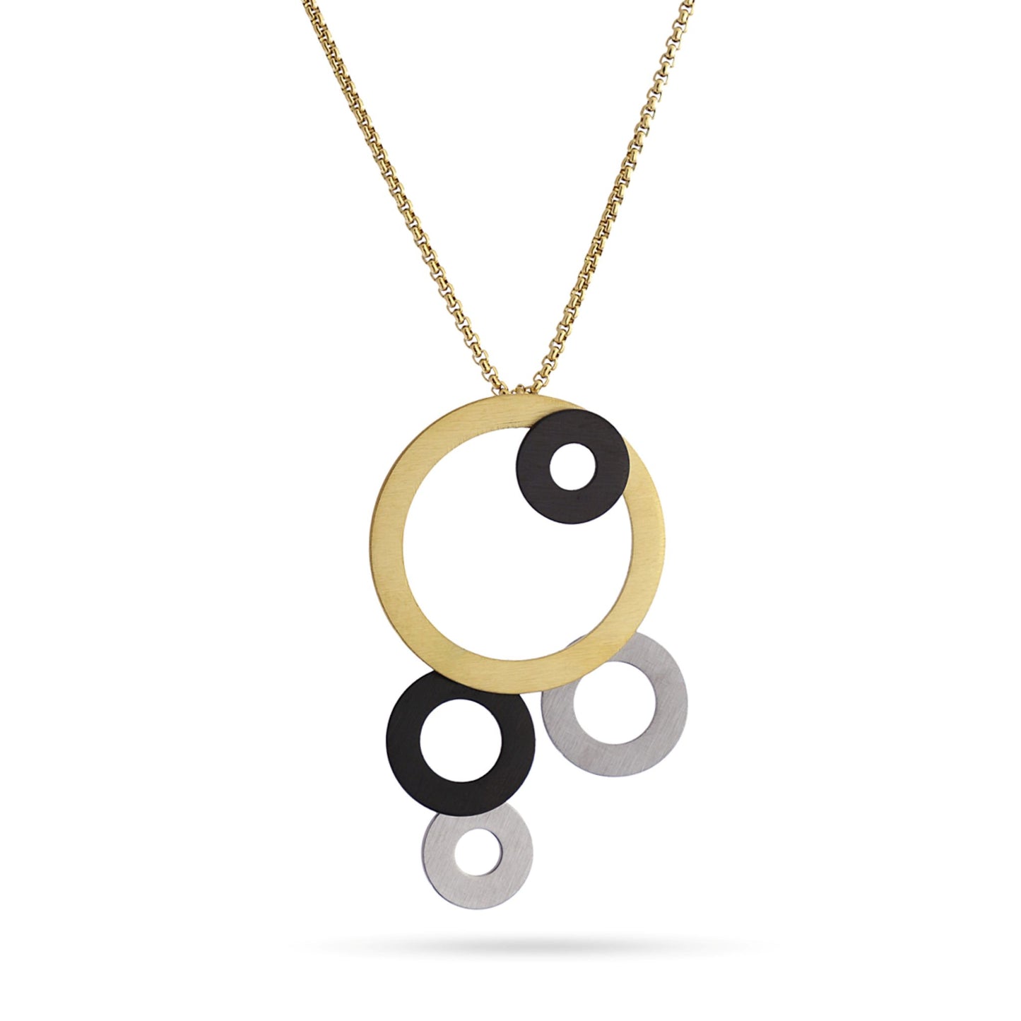 Anartxy Metallic Combination Eclypse Necklace -BCO897