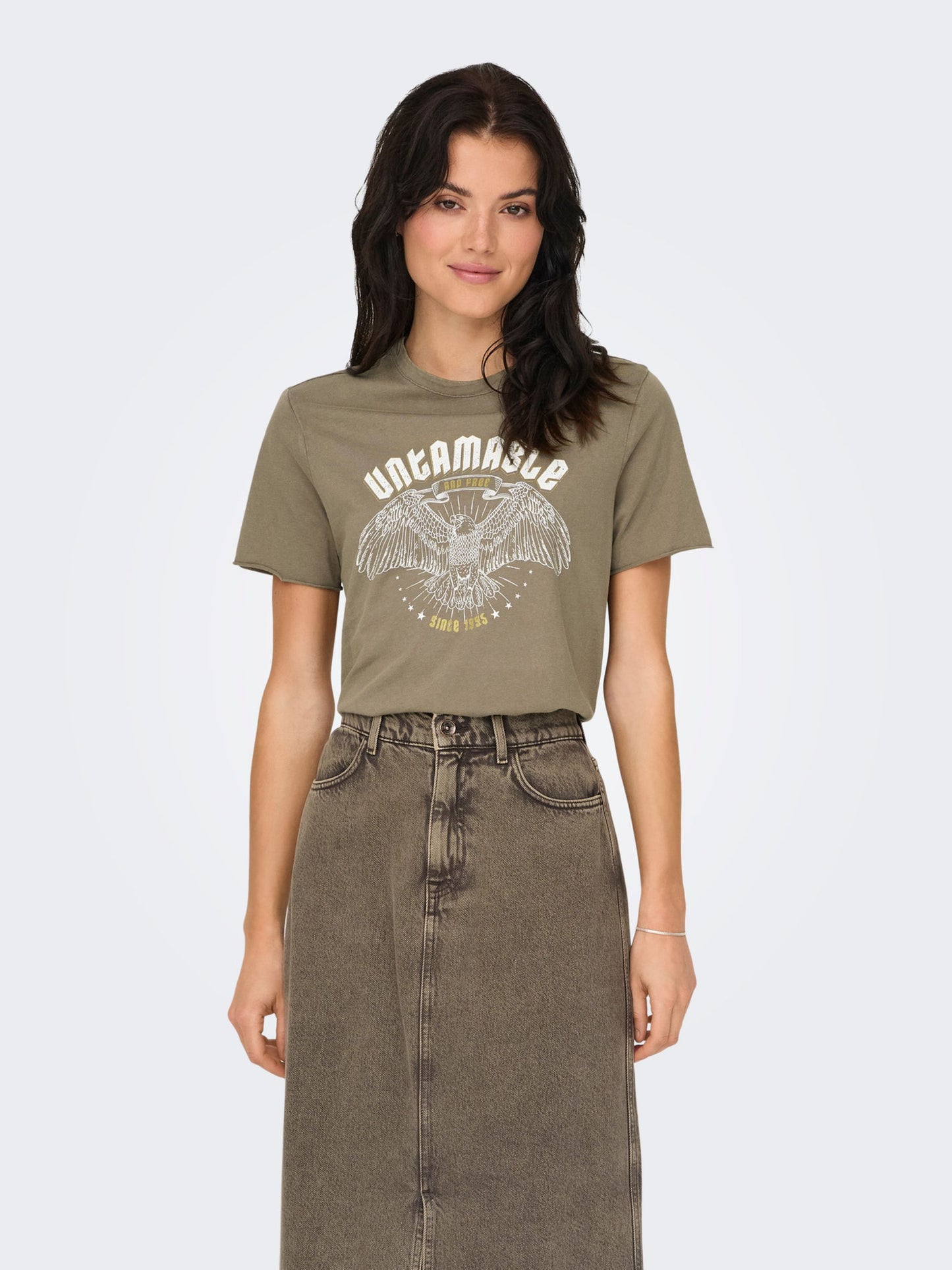 ONLY Untamable T-Shirt in Beige