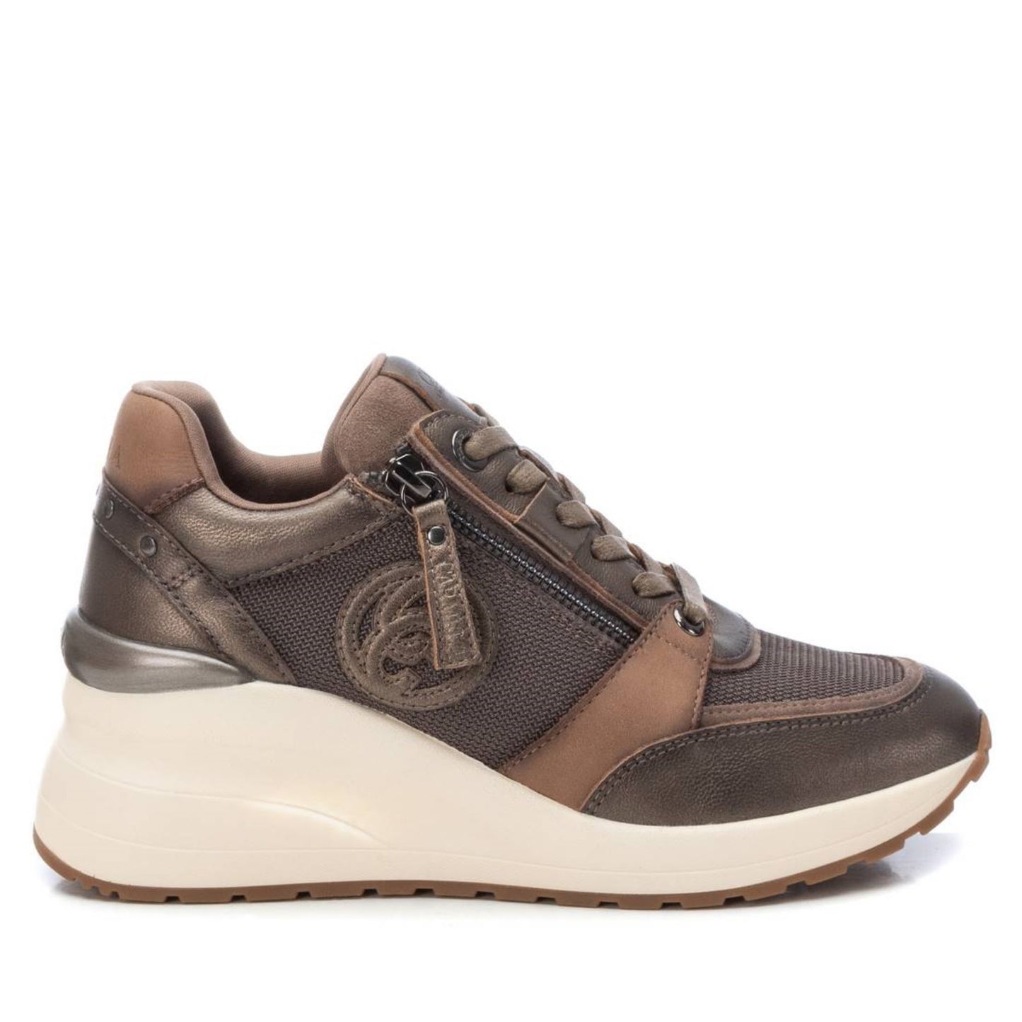 Carmela Brown/Metallic Leather Shoe/Trainer - 161844