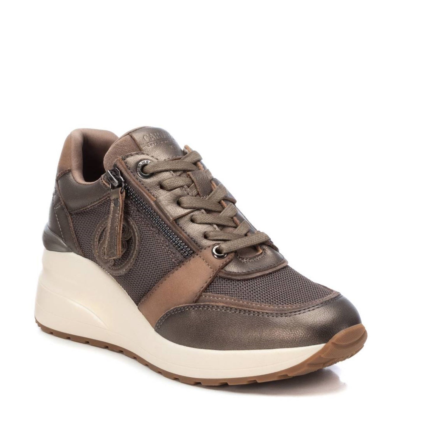 Carmela Brown/Metallic Leather Shoe/Trainer - 161844