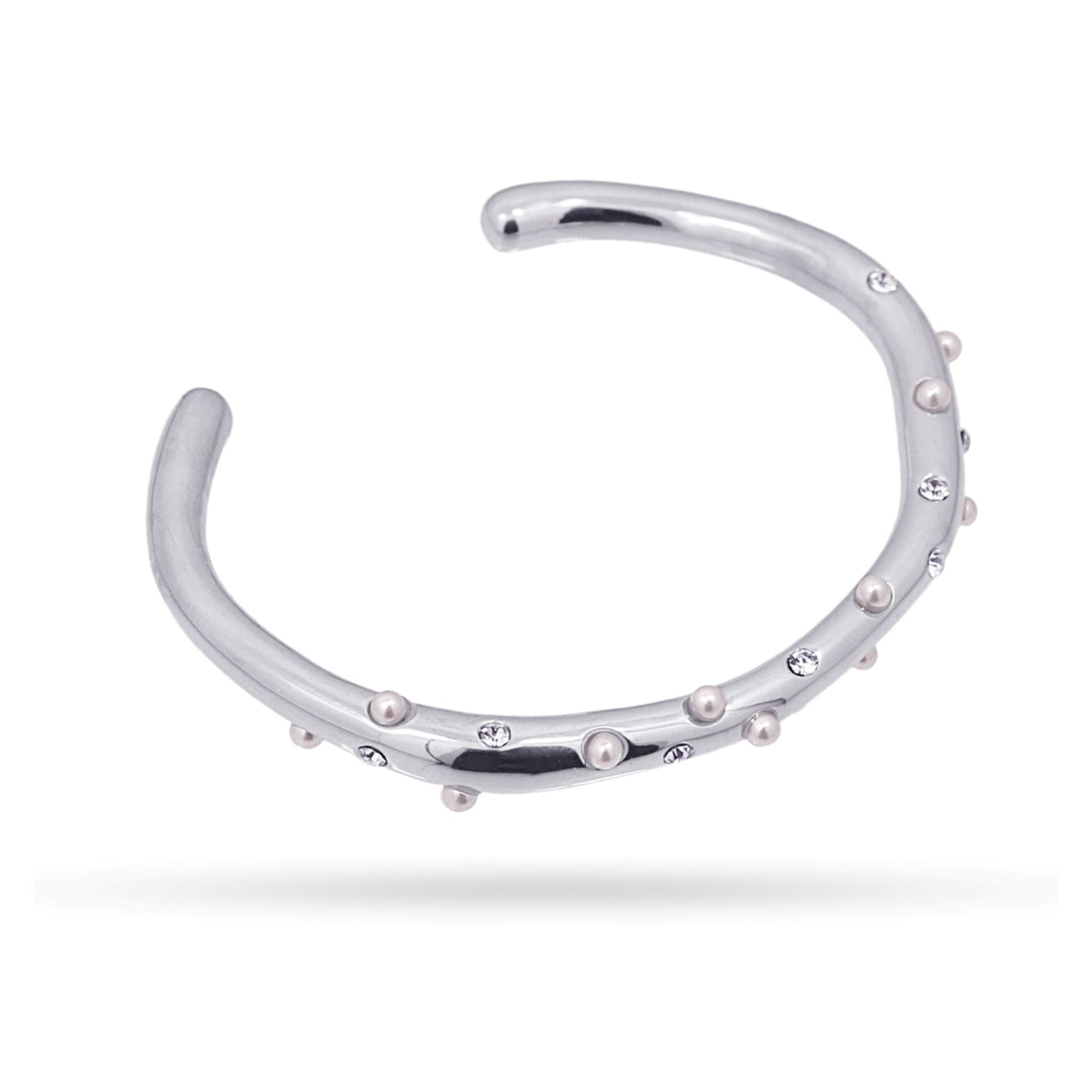 Anartxy Silver Waves Pearl Spots Bracelet - CPU077