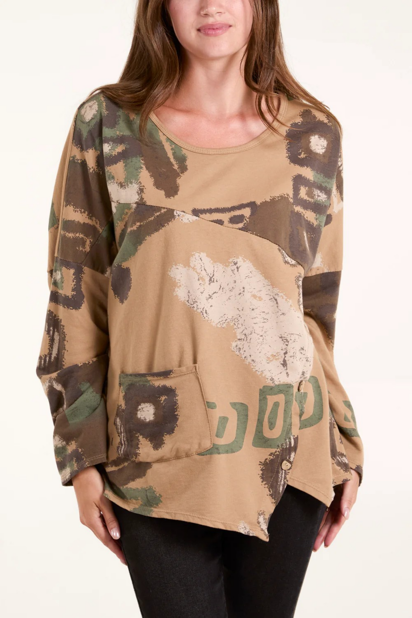 Camel Abstract Top