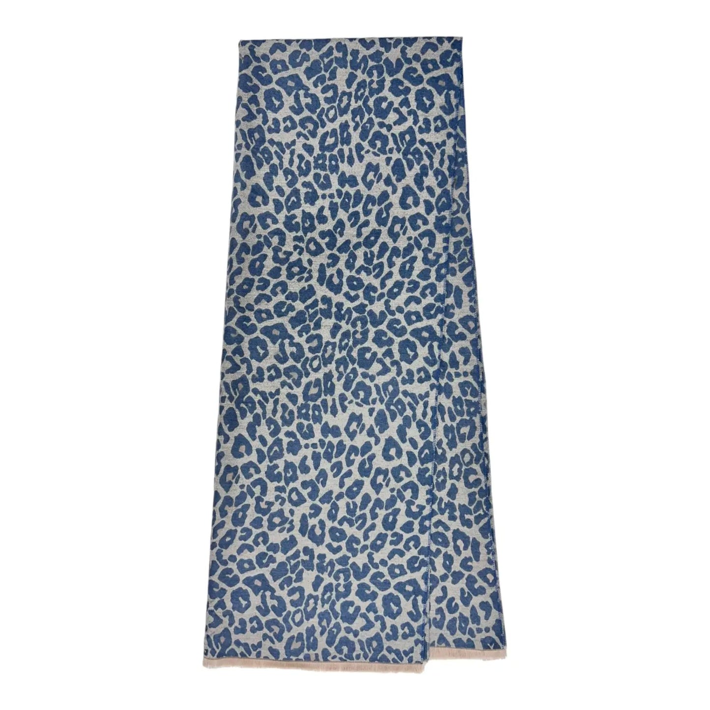 Leopard Print Denim Scarf