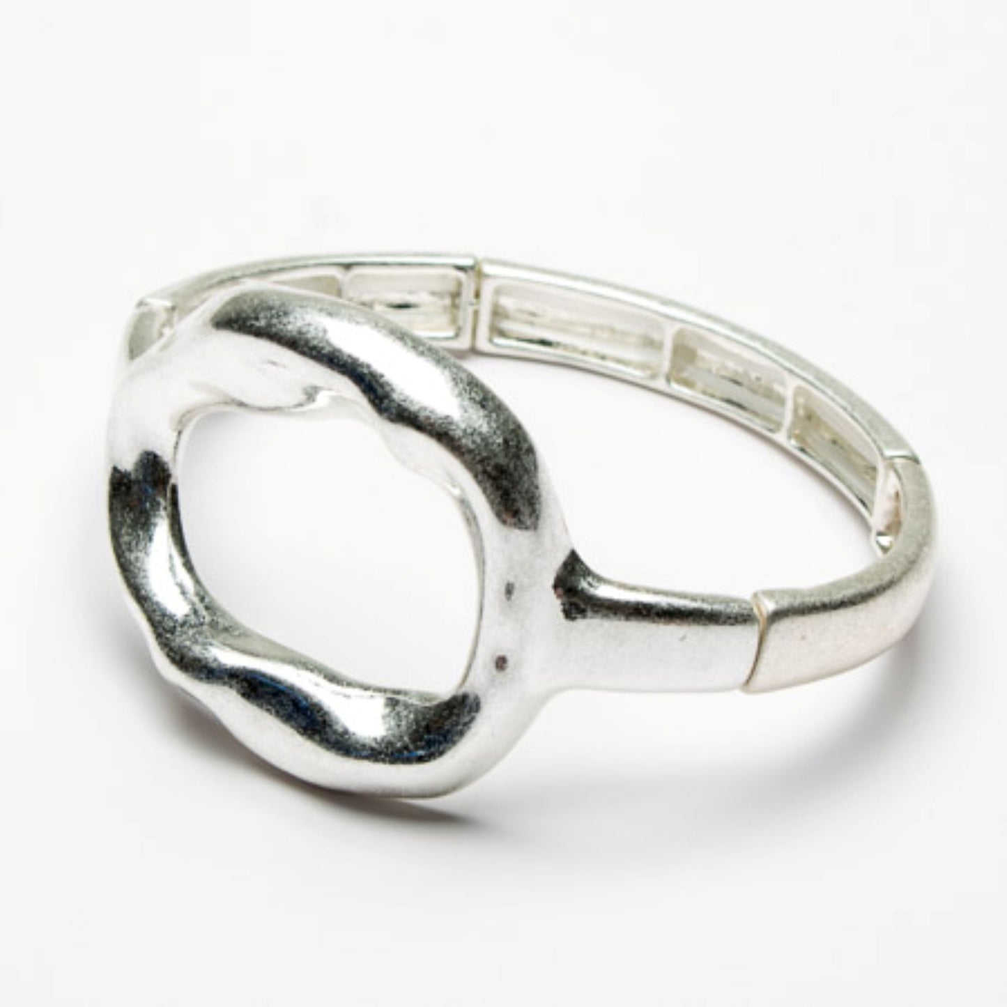 Eliza Gracious Silver Expanding Bracelet with Oval Decoration - EB0584