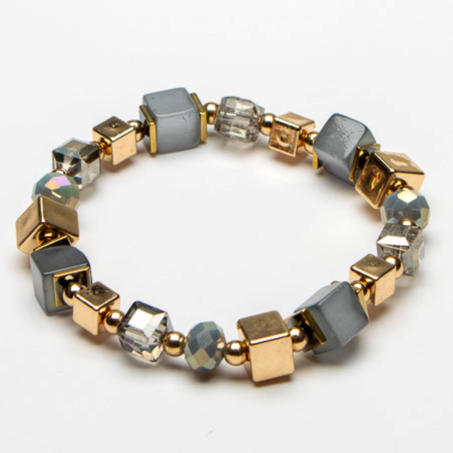 Eliza Gracious Square Beaded Stretch Bracelet - EB0588