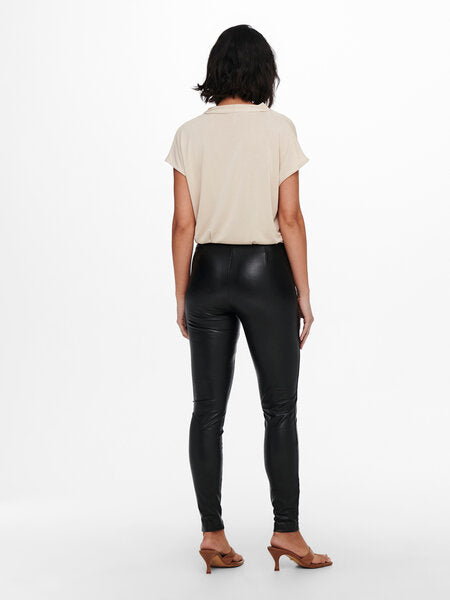 ONLY Black Faux Leather Leggings