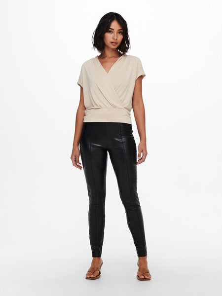 ONLY Black Faux Leather Leggings