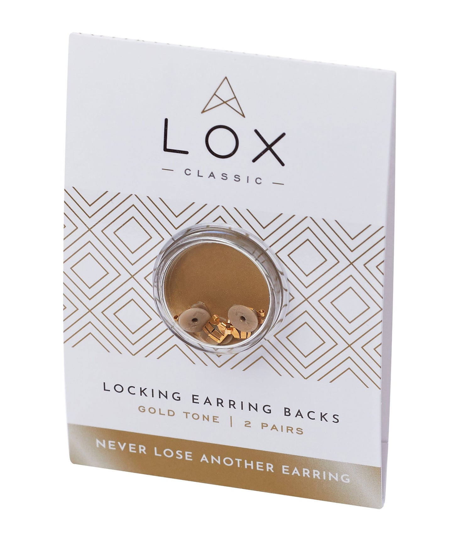 LOX (Locking Earing Backs) Gold Tone 2 Pairs