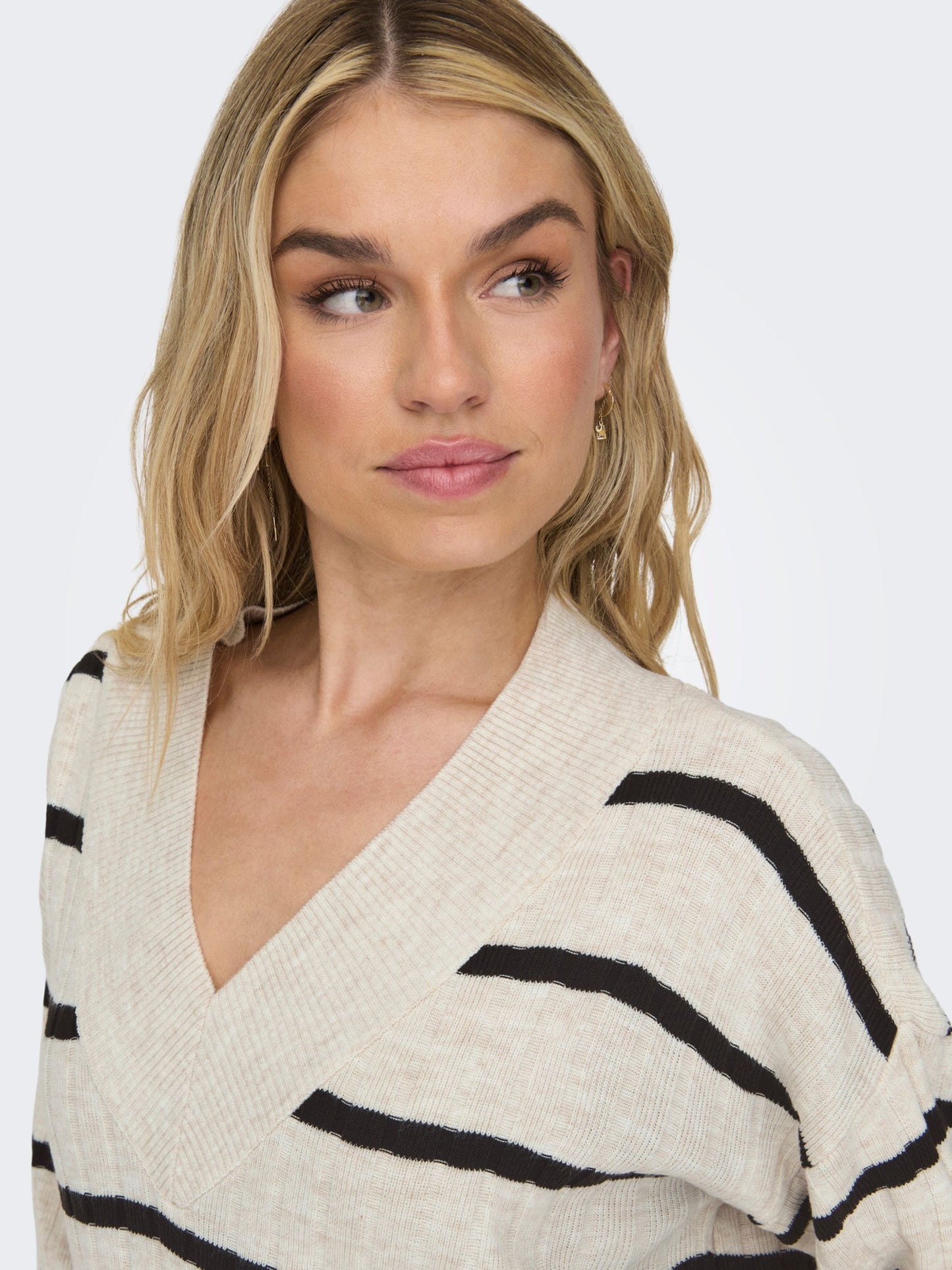 ONLY Knitted Striped Midi Dress