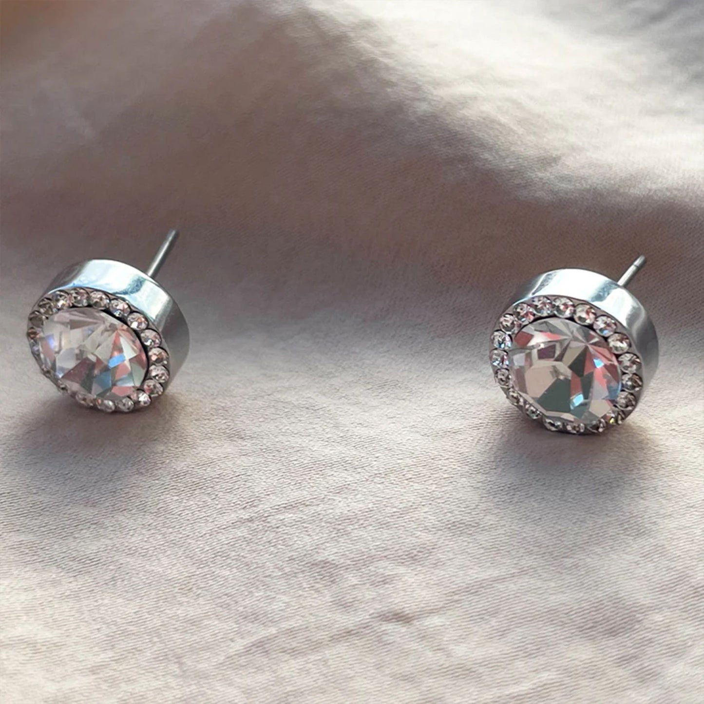 Crystal Raised Stud Earrings (VIP26)