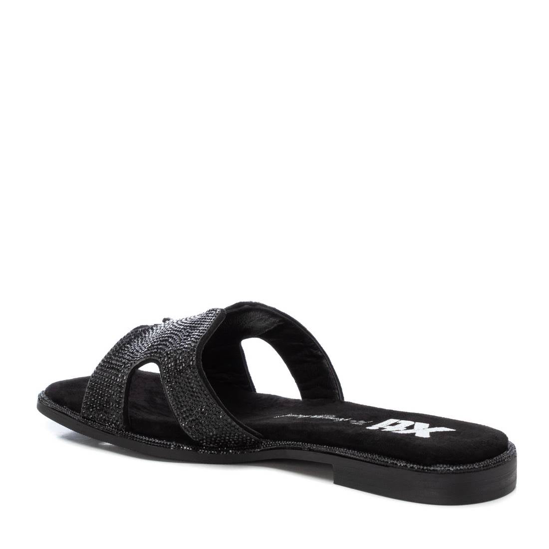 XTI Black Flat Sandal - 142857