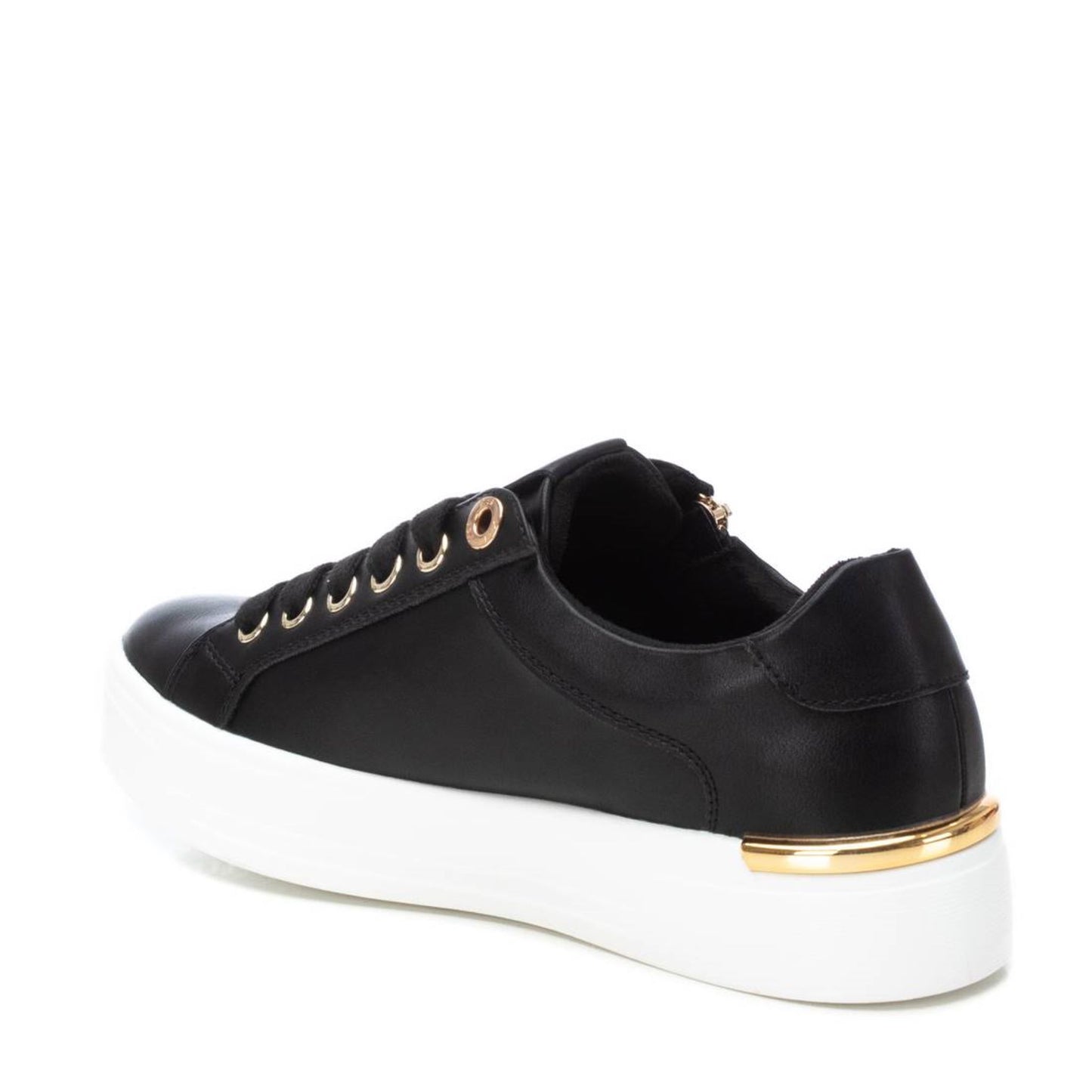 XTI Black PU Ladies Trainer - 143126