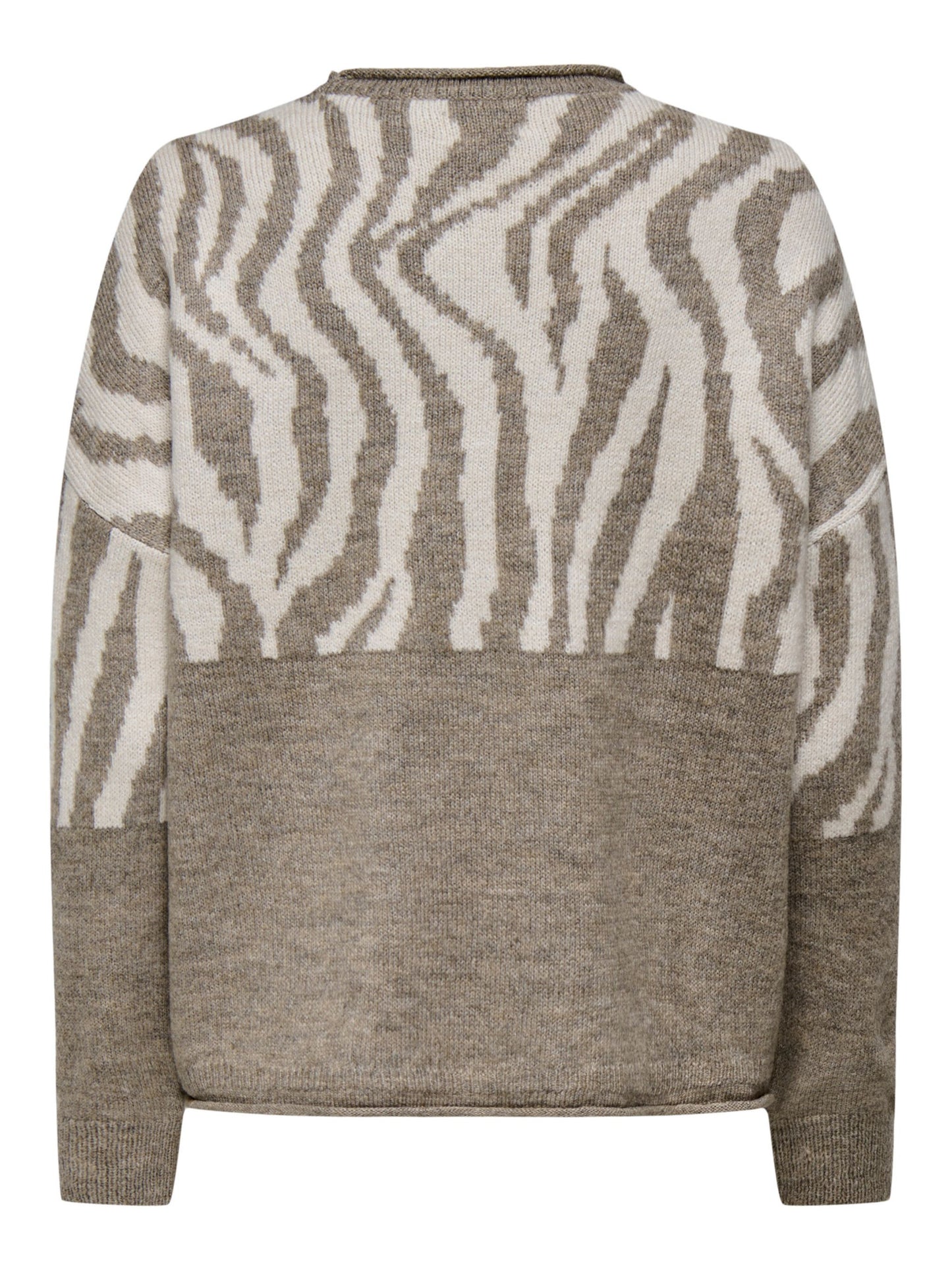 ONLY Animal Print Jumper in Beige