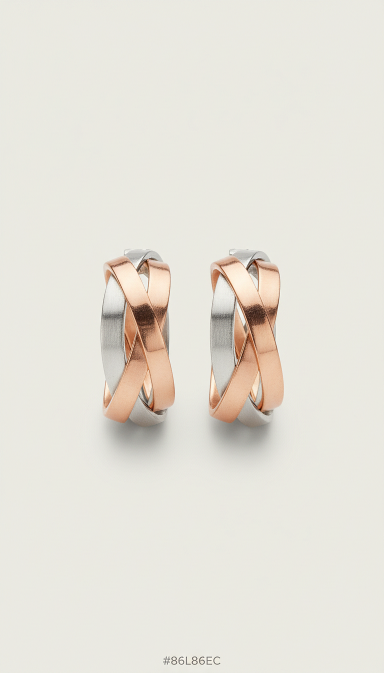 Mixed Metal Hoop Earrings