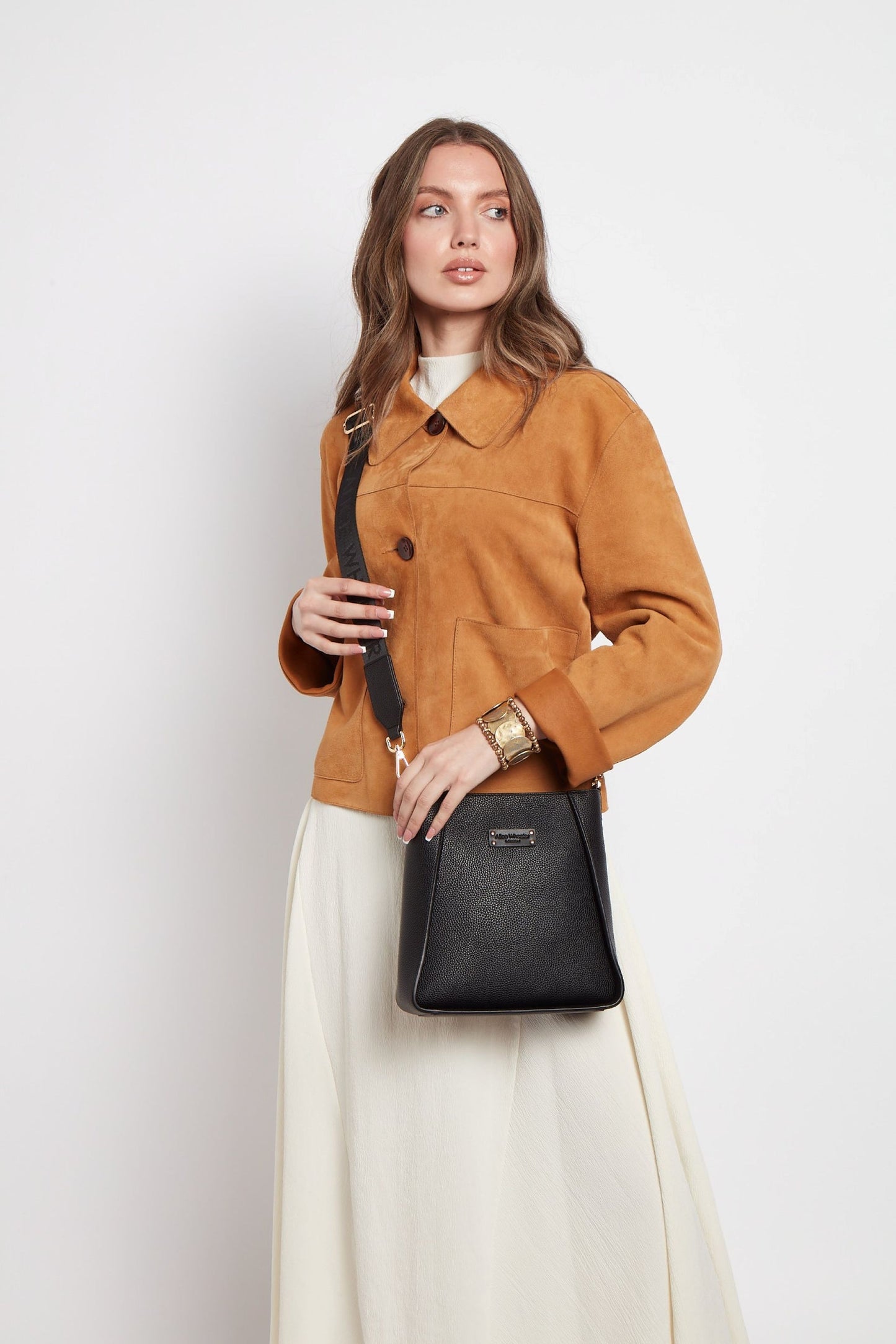 Alice Wheeler Kensington Cross Body Bag in Black - AW6233