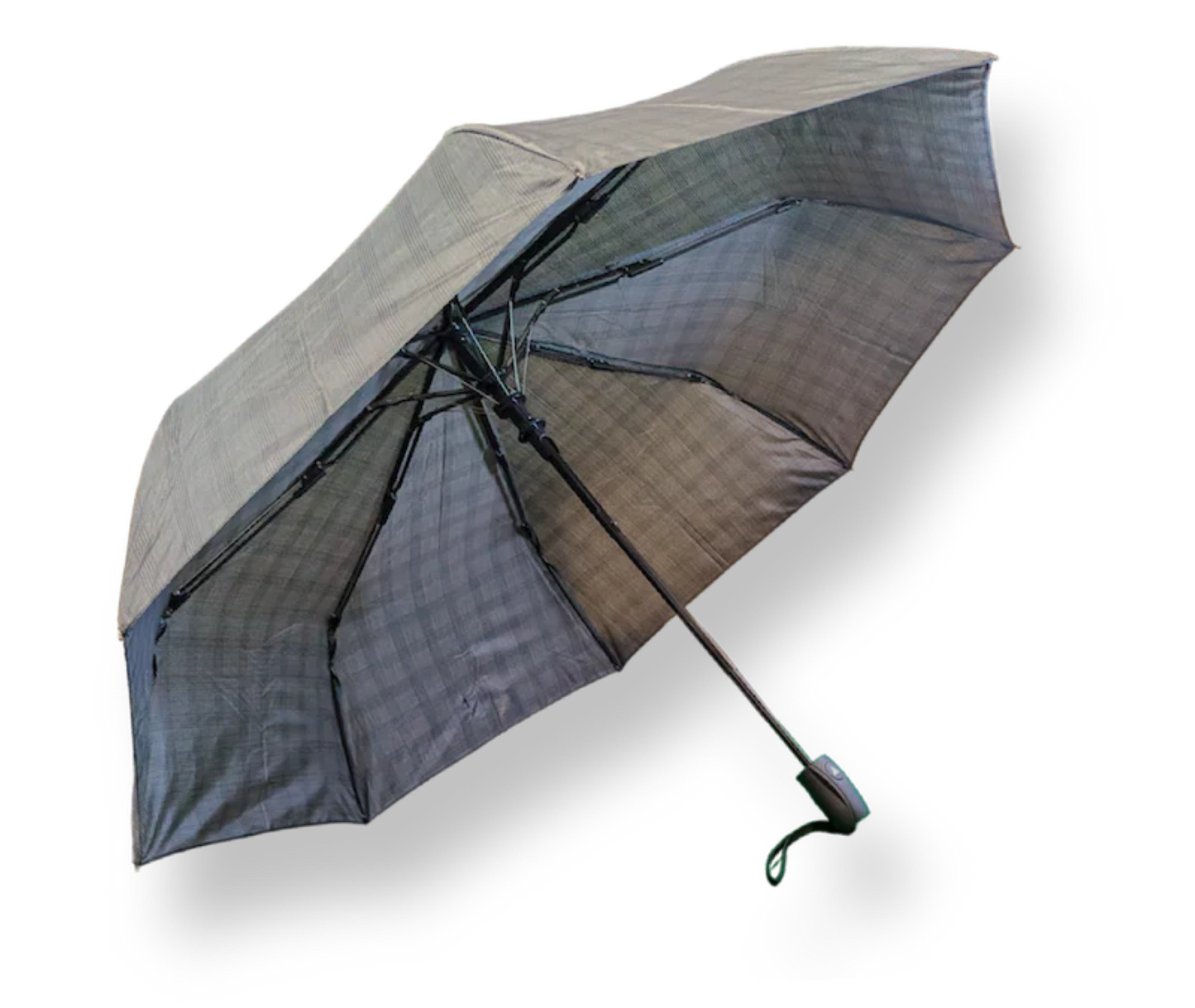 Auto Open Umbrella in Black Check