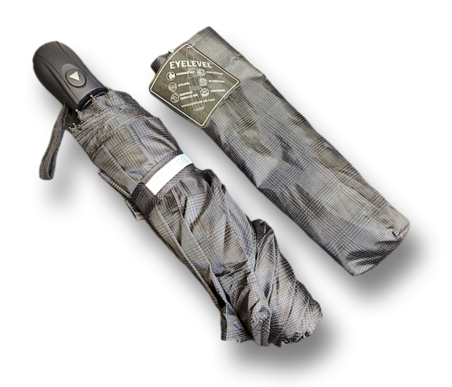 Auto Open Umbrella in Black Check