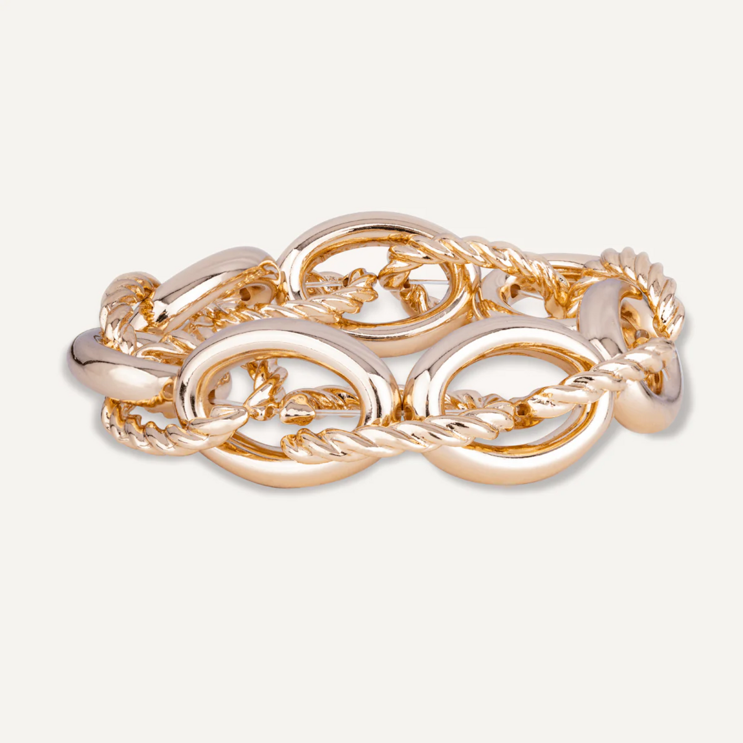 Gold Elasticated Chunky Rope Bracelet - DB1998K
