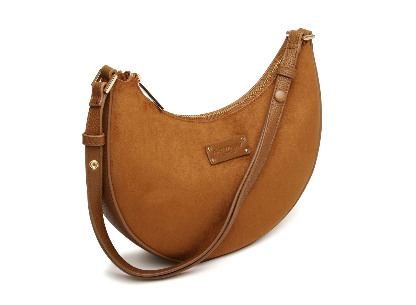 Alice Wheeler Suede Kensington Shoulder/CBB in Fudge