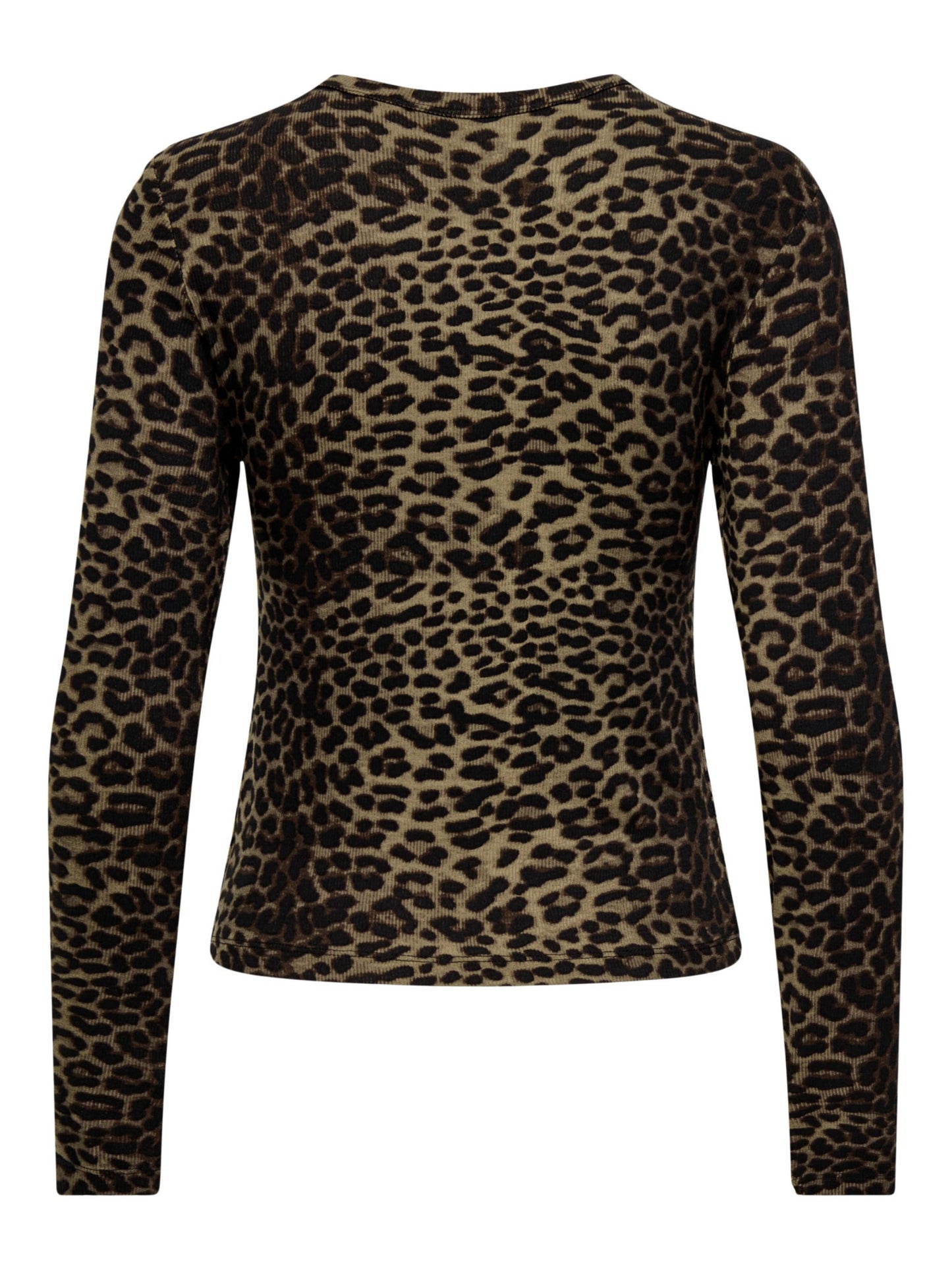 ONLY Leopard Print Long Sleeve Button Through Top