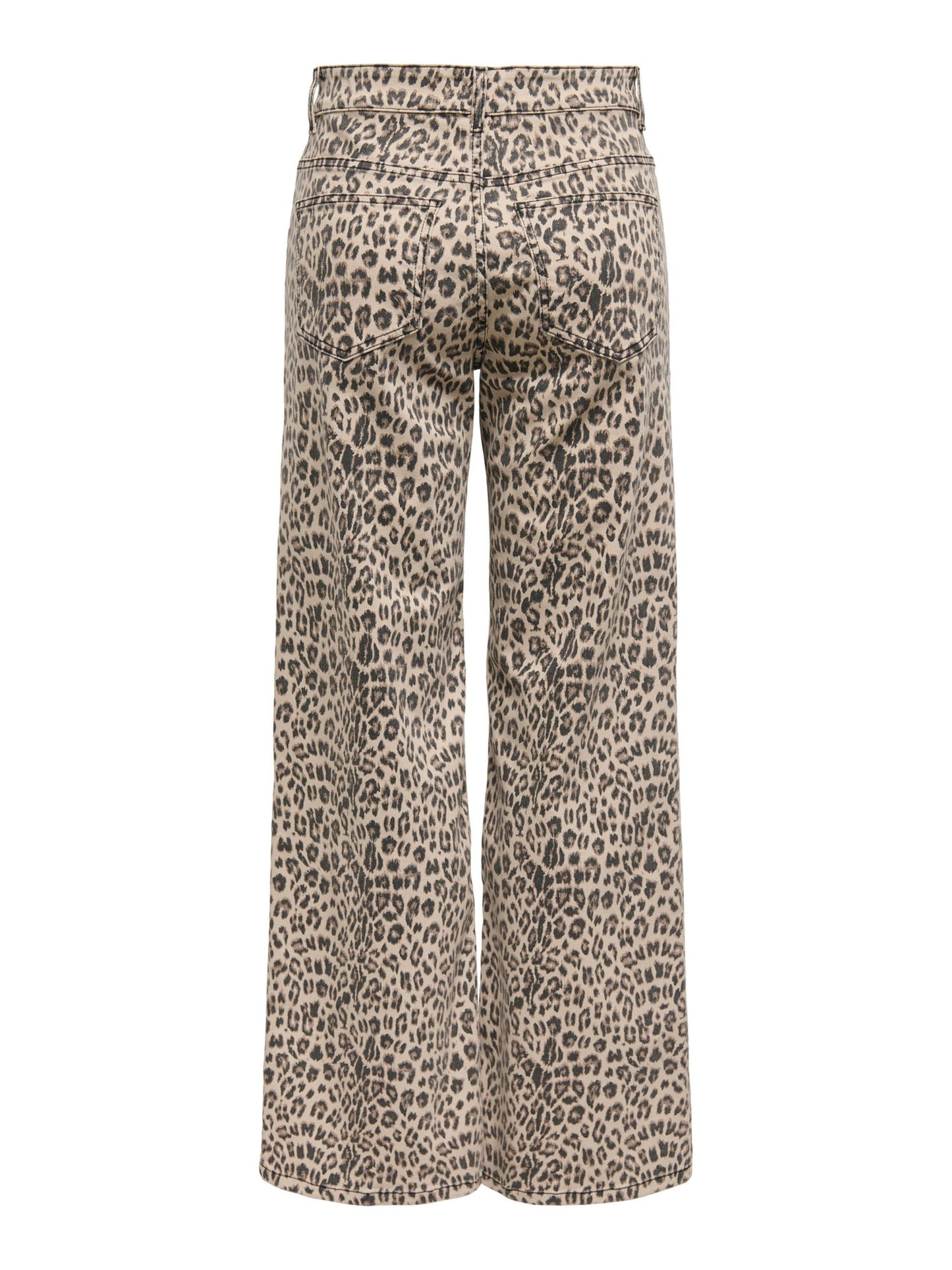 ONLY Leopard Print Wide Leg Jeans