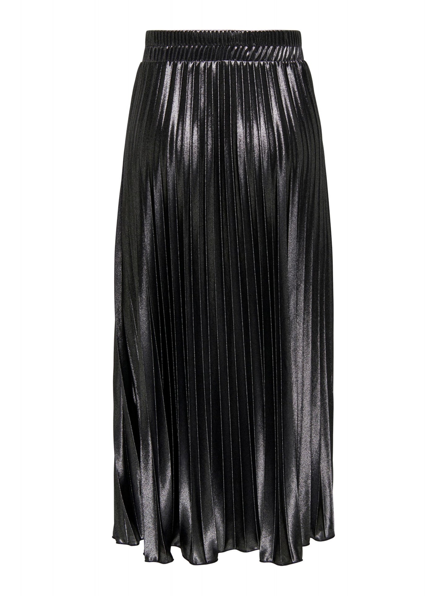 ONLY Pleated Shine Skirt (Black/Grey)