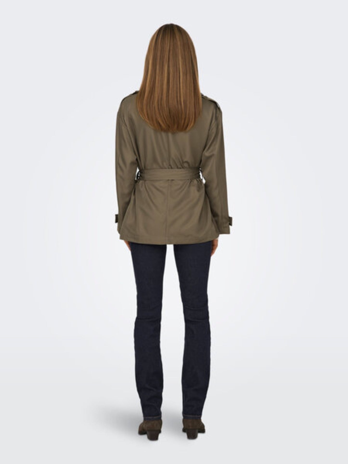 ONLY Short Trenchcoat in Walnut