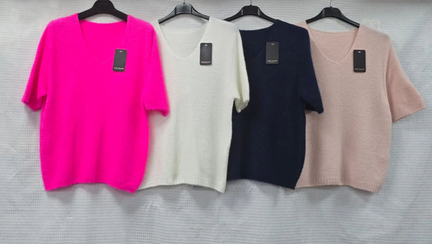 V Neck Alpaca Knit Jumper