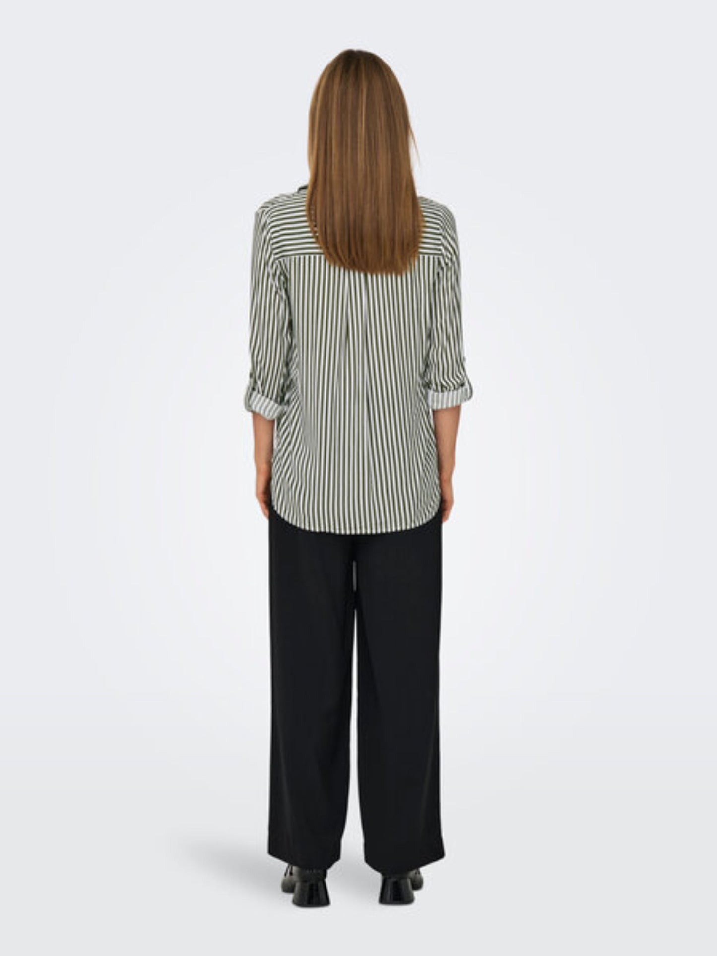 ONLY Yasmin Striped Shirt in Khaki