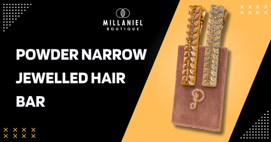 Elevate Your Hairstyle with Powder Narrow Jewelled Hair Bar