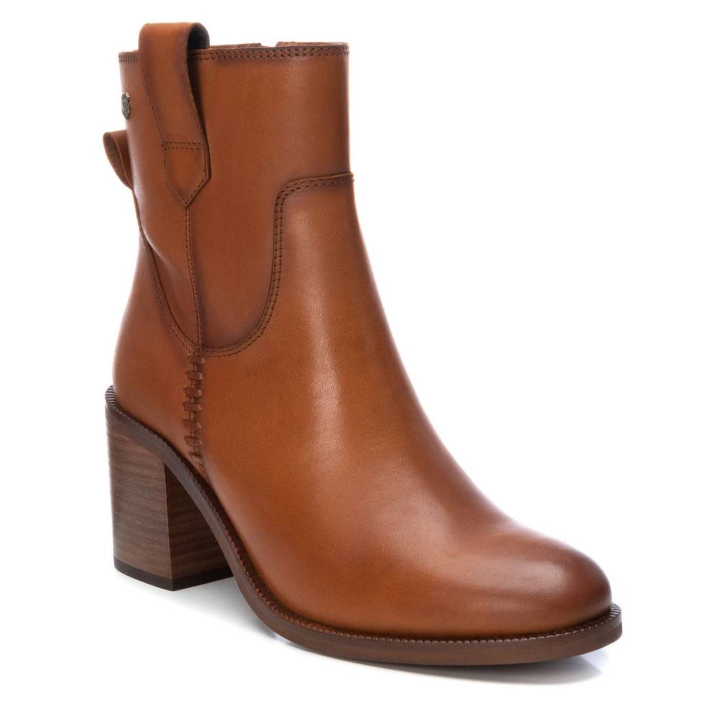 Carmela Tan Calf Heeled Boot - 160058