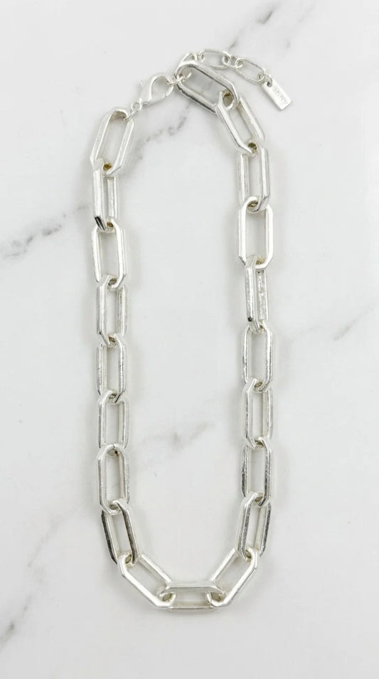 Envy Silver Large Link Necklace