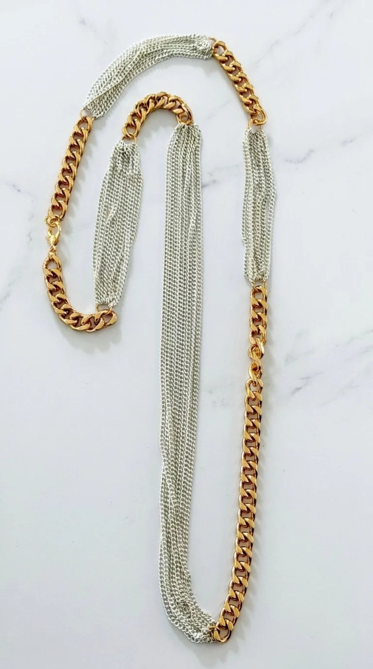 Envy Ling Gold and Silver Multi Link Necklace