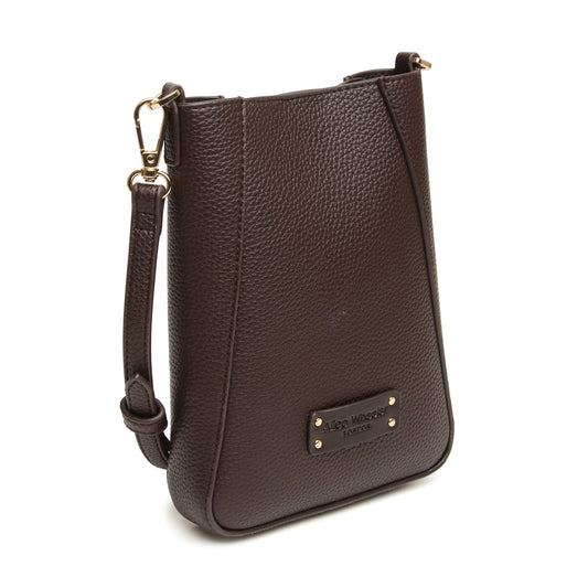 Alice Wheeler Kensington Phone Cross Body Bag in Chocolate - AW6199