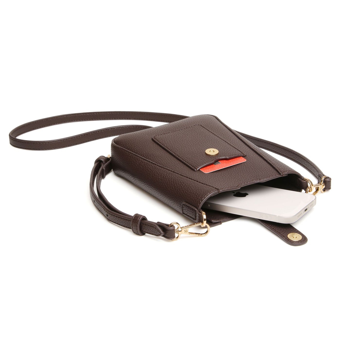 Alice Wheeler Kensington Phone Cross Body Bag in Chocolate - AW6199