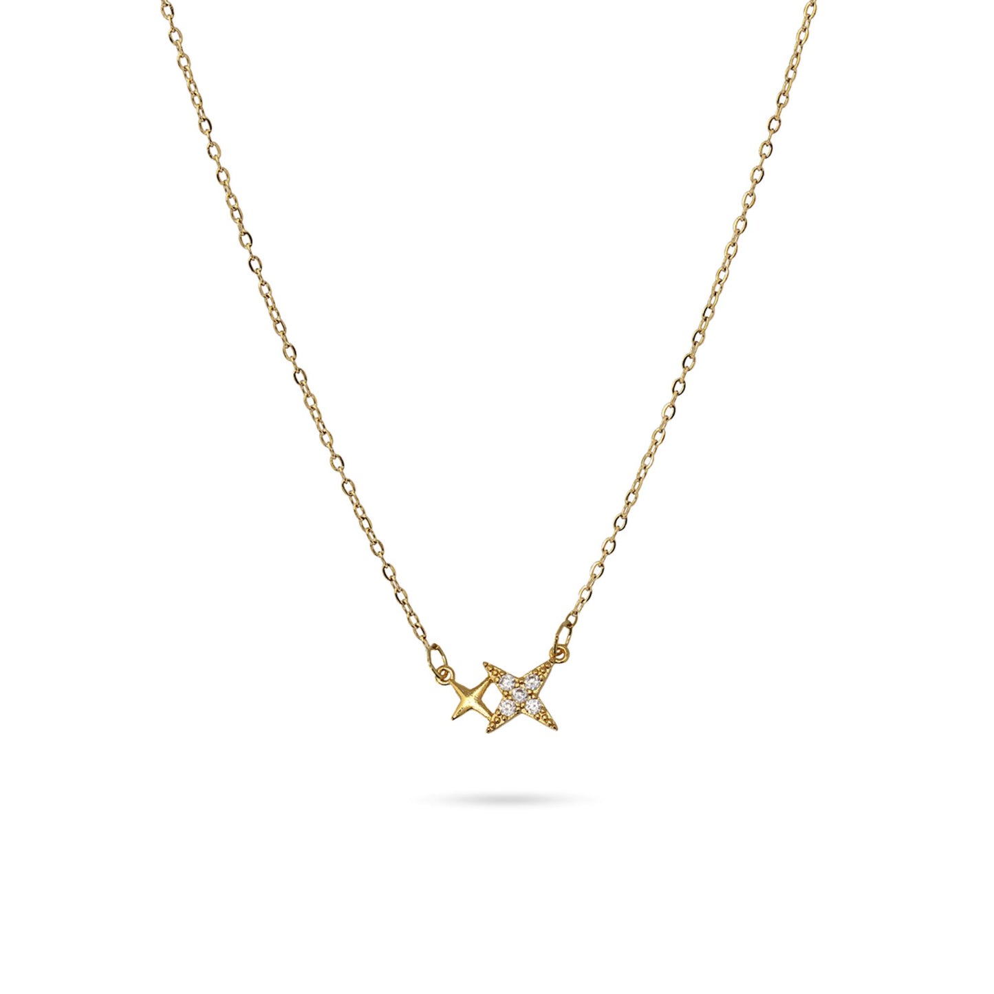 Anartxy Double Star Gold Necklace - BCO722