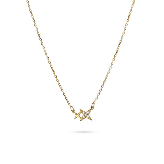 Anartxy Double Star Gold Necklace - BCO722