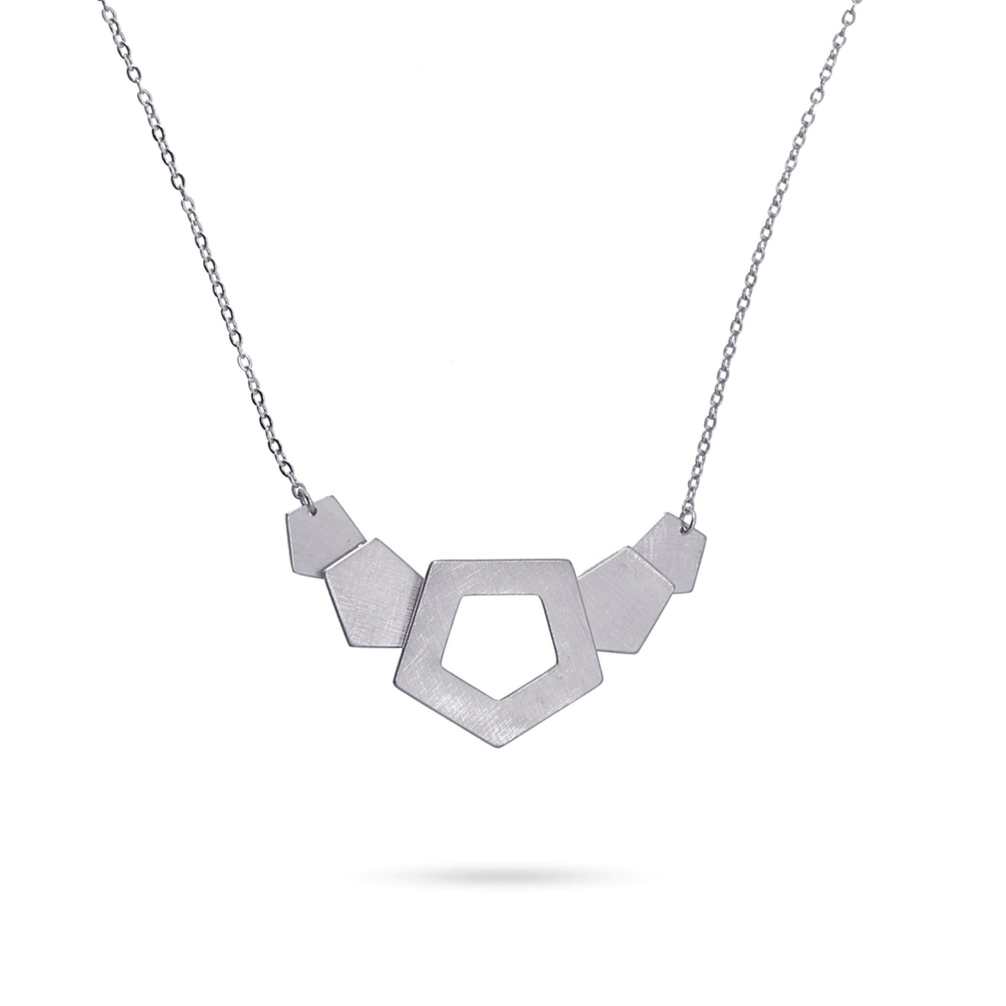 Anartxy Brushed Effect Silver Necklace - BCO776