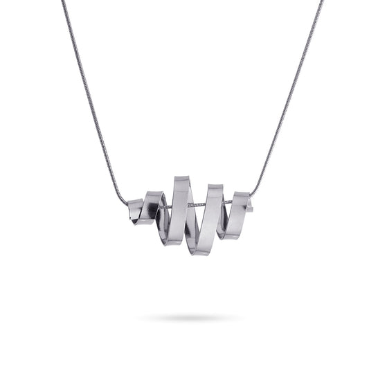 Anartxy Silver Necklace with Geometric Design - BCO815